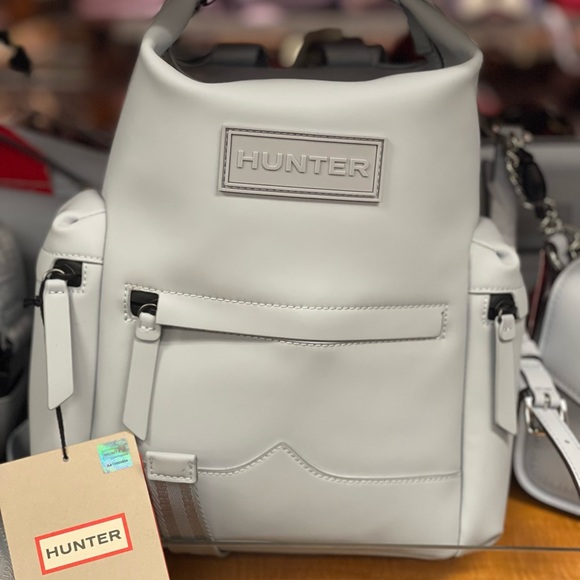 hunter rubberised leather backpack
